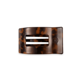 Tortoise Small Flat Rectangle Hair Clip