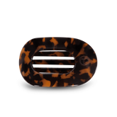 Tortoise Medium Flat Round Hair Clip