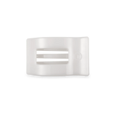 Coconut White Small Flat Rectangle Hair Clip