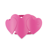 Pink Heart to Heart Medium Flat Hair Clip