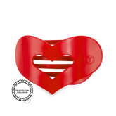 Red Heart Medium Flat Hair Clip