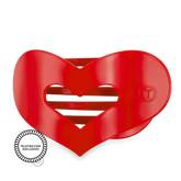 Red Heart Large Flat Hair Clip