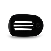 Jet Black Medium Flat Round Hair Clip