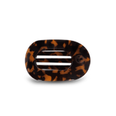 Tortoise Small Flat Round Hair Clip