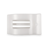 Coconut White Medium Flat Rectangle Hair Clip