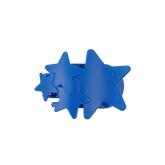 Blue Shooting Star Medium Flat Hair Clip