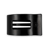 Jet Black Medium Flat Rectangle Hair Clip