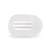 Coconut White Medium Flat Round Hair Clip