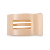 Almond Beige Medium Flat Rectangle Hair Clip