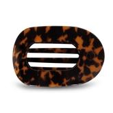 Tortoise Large Flat Round Hair Clip
