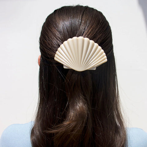 Shimmering Shell Medium Flat Hair Clip