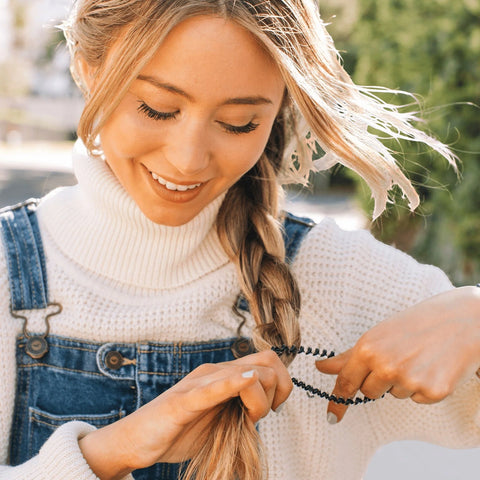 Jet Black Small Hair Ties