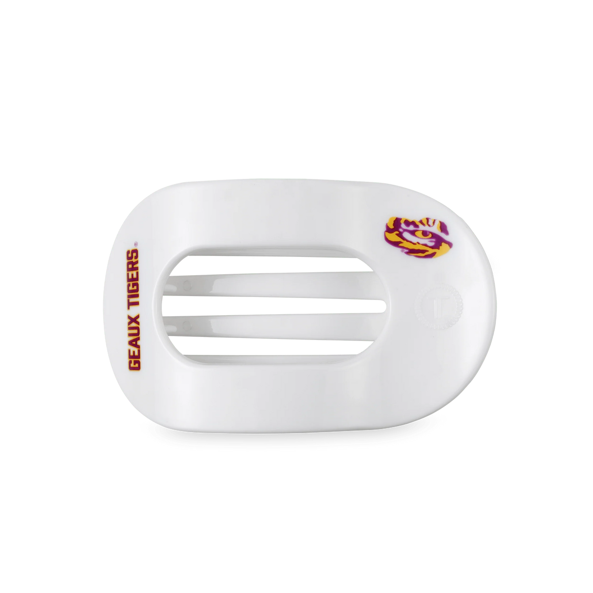Geaux Tigers! Medium Flat Round Hair Clip
