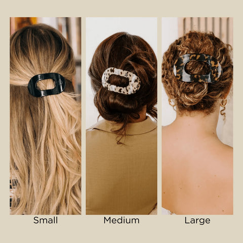 Almond Beige Large Flat Round Hair Clip