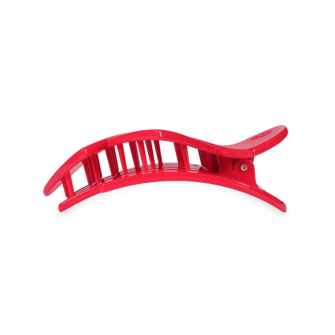 Red Heart to Heart Medium Flat Hair Clip