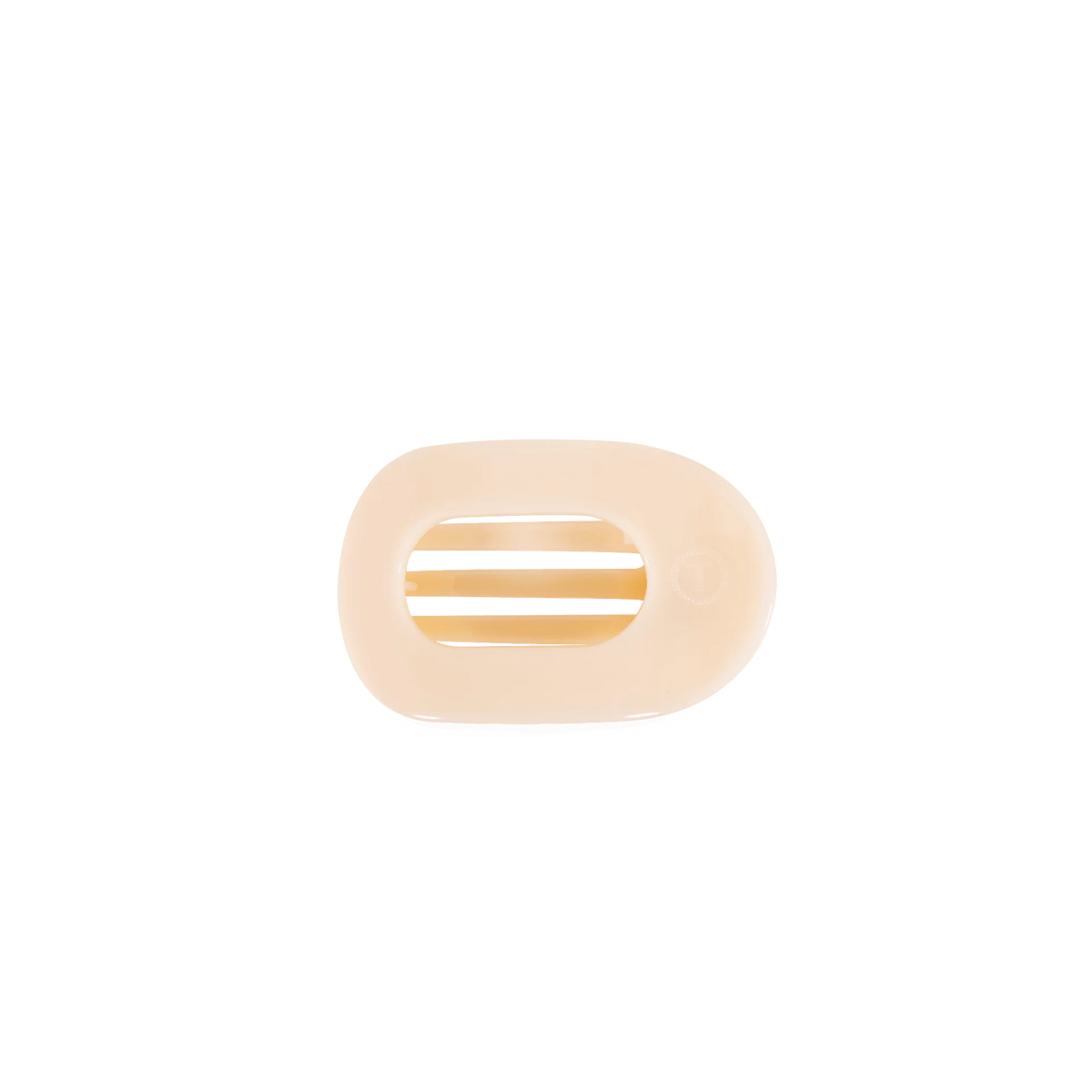 Almond Beige Tiny Flat Round Clip