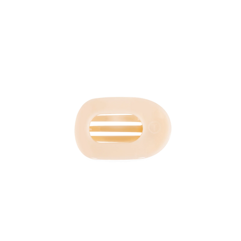 Almond Beige Tiny Flat Round Clip