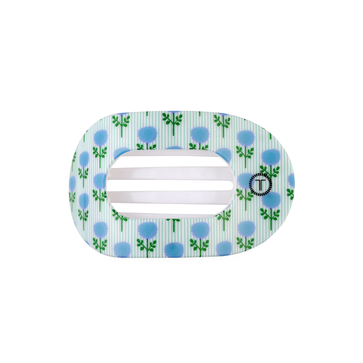 Blue Marigold Medium Flat Round Hair Clip