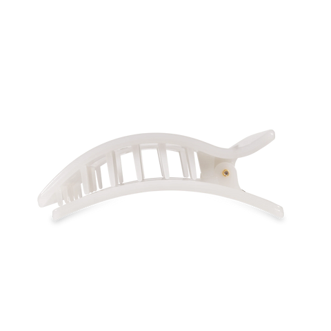 Coconut White Medium Flat Rectangle Hair Clip