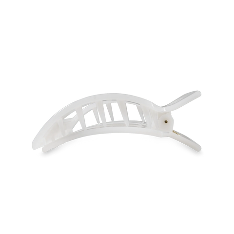 Coconut White Small Flat Square Hair Clip