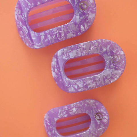 Lavender Mist Large Flat Round Hair Clip
