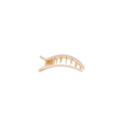 Almond Beige Tiny Flat Round Clip