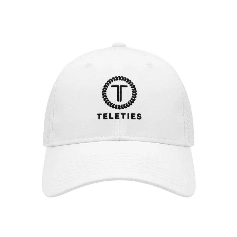 TELETIES Perforated Performance Hat - White