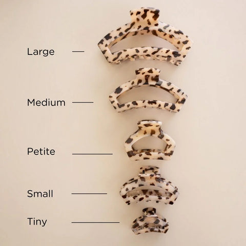 Open Blonde Tortoise Petite Hair Clip