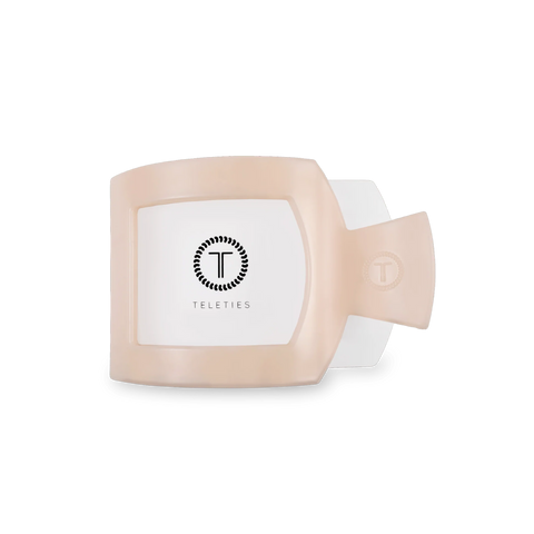 Almond Beige Small Flat Square Hair Clip