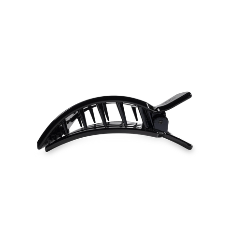 Jet Black Small Flat Square Hair Clip