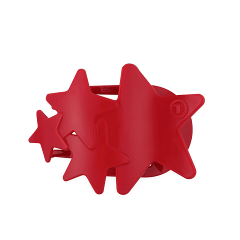 Red Shooting Star Large Flat Hair Clip