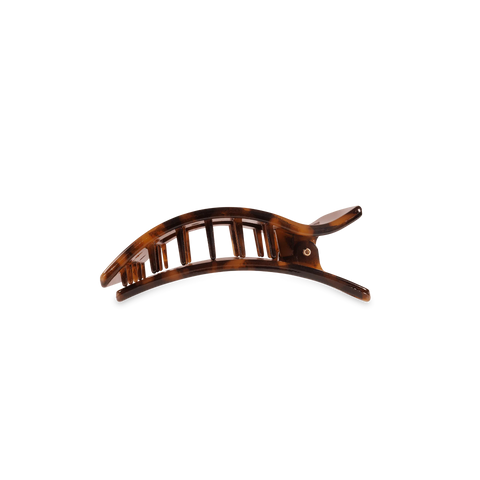 Tortoise Small Flat Rectangle Hair Clip