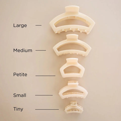 Open Almond Beige Petite Hair Clip