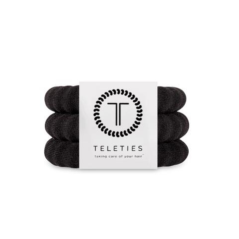 Jet Black Large Nylon Hair Ties