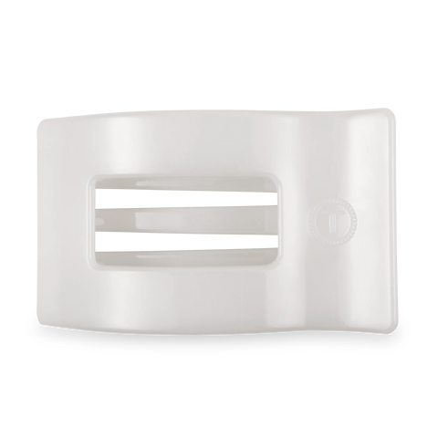 Coconut White Large Flat Rectangle Hair Clip