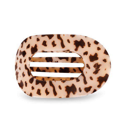 Blonde Tortoise Large Flat Round Hair Clip