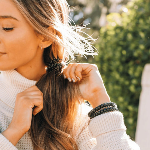 Jet Black Large Hair Ties