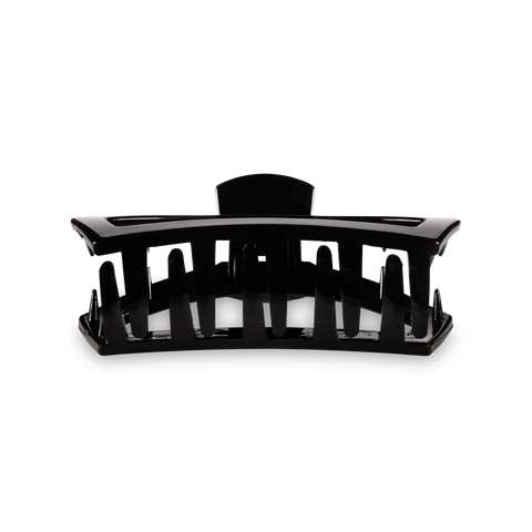 Open Jet Black Medium Claw Hair Clip