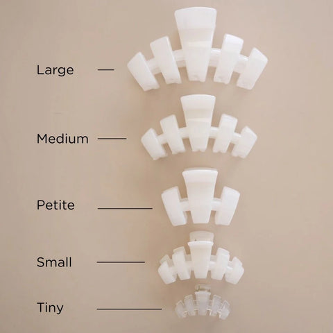Classic Coconut White Petite Claw Clip