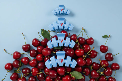 Classic Basket of Cherries Small Claw Clip