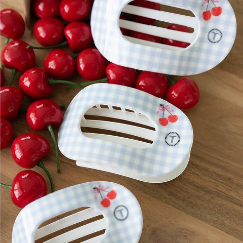Basket of Cherries Large Flat Round Hair Clip