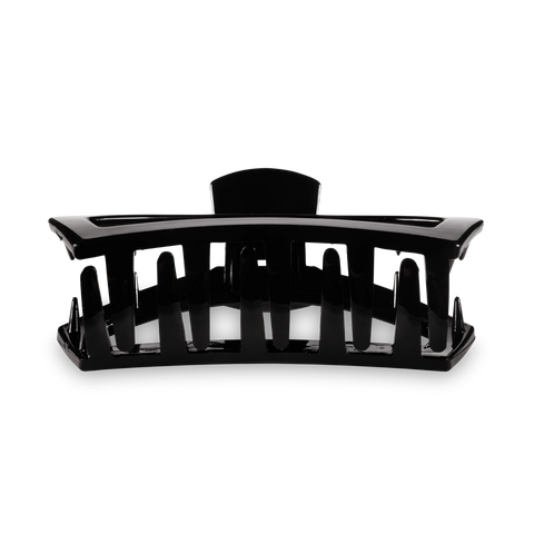 Open Jet Black Small Claw Hair Clip