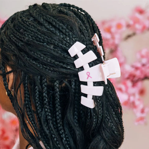 Classic Pink Ribbon Power Large Claw Clip