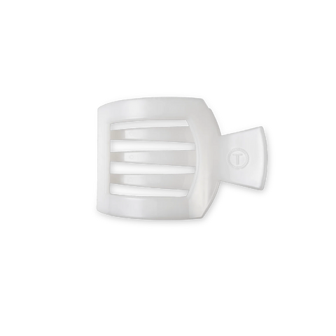 Coconut White Small Flat Square Hair Clip