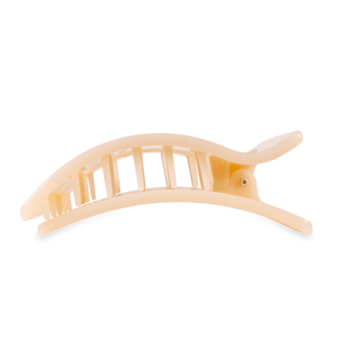 Almond Beige Large Flat Rectangle Hair Clip