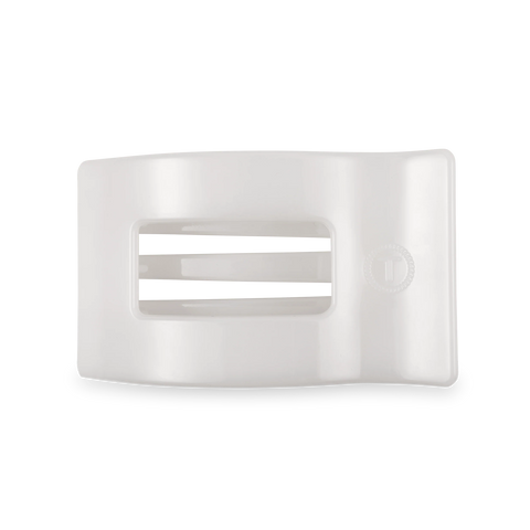 Coconut White Medium Flat Rectangle Hair Clip
