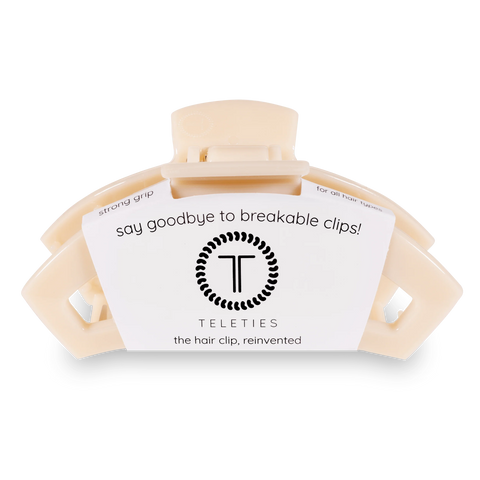 Open Almond Beige Large Claw Hair Clip