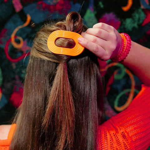 Day Rave Small Flat Round Hair Clip