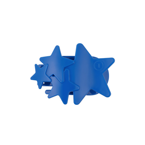 Blue Shooting Star Medium Flat Hair Clip
