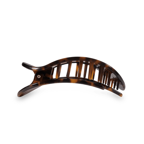 Tortoise Small Flat Round Hair Clip
